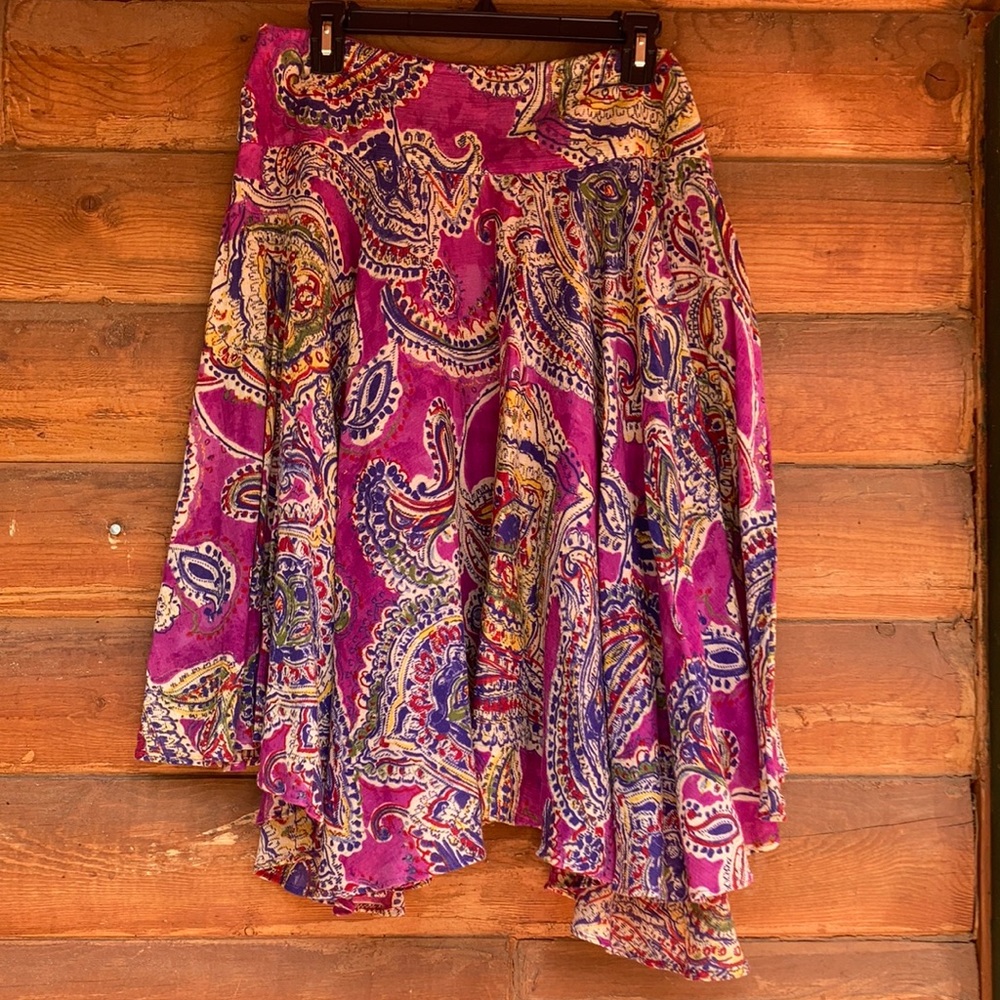 Ralph Lauren Asymmetrical Skirt Size M Purple